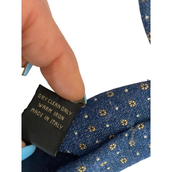 Ermenegildo Zenga Made In Italy Corn Flower Silk Foulard Designer Tie - Picture 6 of 6